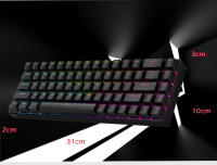 Teclado Mecánico De Juegos Deportivos Raven68 Con Retroiluminación Multicolor Teclas Hot Swappable Material PBT Plástico Tipo USB - details 7