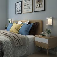 Lámpara De Pared LED Moderna Y Sencilla Para Dormitorio Luz Nocturna Con Carga USB Para Móvil Lámpara De Noche Para El Lecho - details 3