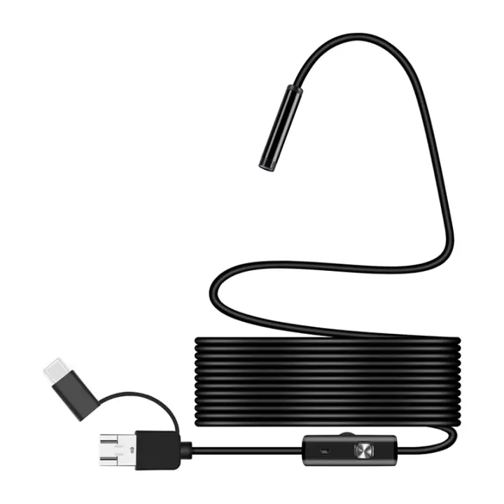 Cámara Endoscópica 1080P 720P Snake Sewer Industrial Piping Borescope Inspección De Coche 3En1 Para Android PC USB Tipo C IP67 - 1
