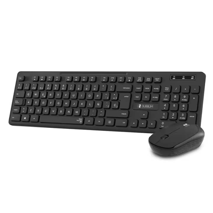 Subblim pack business slim wireless keyboard and mouse black - 1