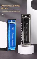 Harmonica Diatónica De 10 Agujeros En Clave De C Con Estuche Para Blues Folk Pop Adecuada Para Estudiantes Y Profesores De Música Principiantes - details 0