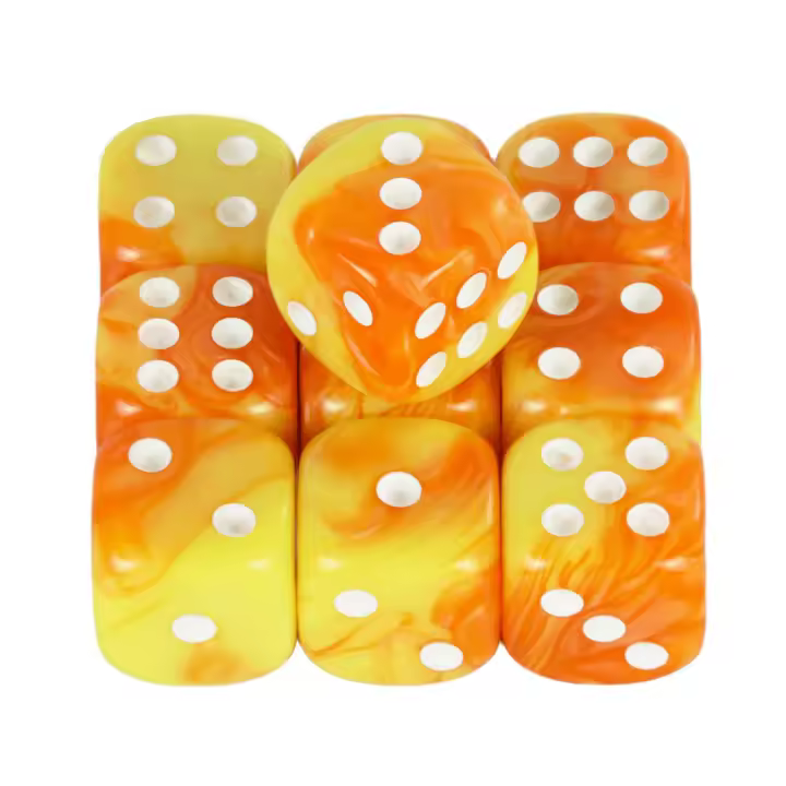 Juego De Dados D6 De Calidad Premium Con Puntos Redondos 12mm Colores Mixtos Pack De 10 Para Juegos De Mesa Y Tablero - 1
