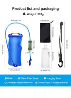 Filtro De Agua Portátil Para Exteriores Con Bolsa De Agua Por Gravedad Sistemas De Filtro De Agua Purificador De Emergencia Y Sobrevivencia Accesorios - details 11