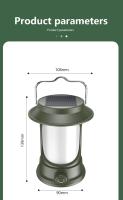 Lámpara De Camping Retro Portátil Lanternas Solares/Carga Tipo-C Luz De Emergencia Para Colgar En La Tienda De Acampar Y Escalada Al Aire Libre Jardín - details 13