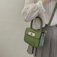 Bolso Cuadrado Pequeño Para Mujer Con Patrón De Cocodrilo Moda Versátil De Alta Gama Bolso De Mano De Hombro Y Cruzado - details 5