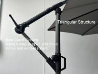 Sombrilla Parasol Excéntrico ø 300 cm Estructura Aluminio Tela de Poliéster de 180g/m² Terraza Jardin Camping Playa - details 3