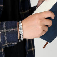 Pulsera Hacerse Tejer Para Hombres Estilo Chino Retro Creativo Joyería Moda Pulsera De Cadena Y Enlace Metálica Aleación De Cobre Y Aluminio Geométrica Vintage - details 2