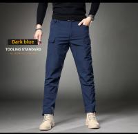Pantalones Tácticos Caqui Para Hombre Con 4 Bolsillos Y Cintura Elástica Pantalones De Trabajo Militares Para Acampar Y Senderismo - details 12
