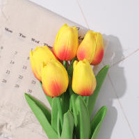 5Pcs Bouquet De Tulipes Artificiales PE Para Decoración Interior De Hogar Y Jardín Decoración De Boda Y Vaso Exterior - details 13