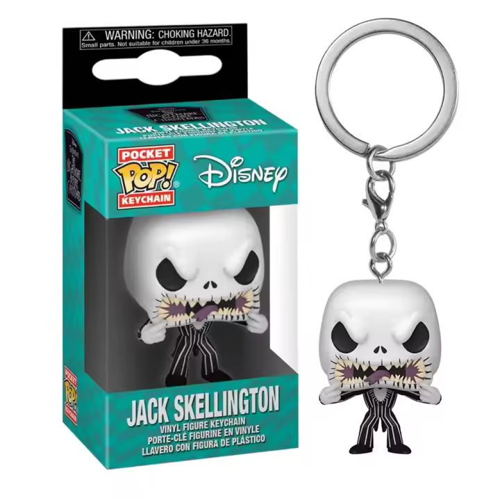 FUNKO POCKET POP! LLAVERO PESADILLA ANTES DE NAVIDAD - JACK SKELLINGTON (ATERRADOR), 56922, TIENDA CON LICENCIA OFICIAL - 1