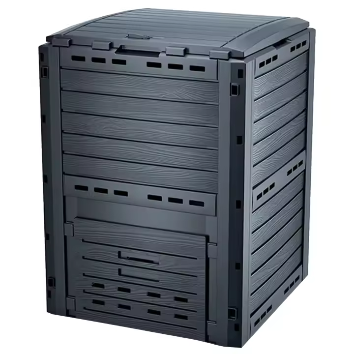 Prosperplast Planta de Compostaje Compogreen Woody 280L Antracita - Gran Capacidad - 1