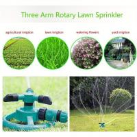 Riega Jardín Automático 360 ° Sprinkler Rotativo Con 3 Boquillas De Tubo Y Riega Sistemas De Riego Para Césped - details 2