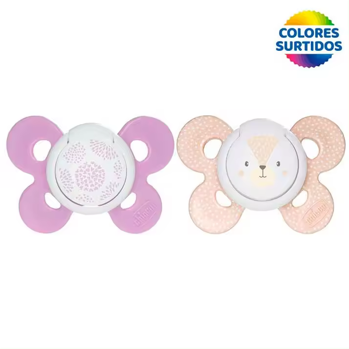 Chicco Chupete Physio Comfort Silicona Niña 6-16 M 2Uds - 1
