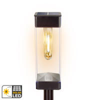 Aktive - Set de 4 balizas solares LED 6 lúmenes, iluminación para jardín, senderos y caminos, luz cálida, carga solar, sensor de luz, IP44, instalación sin cables - details 1