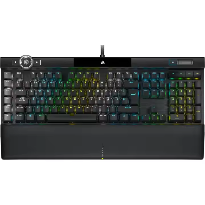 Corsair - K100 RGB Optical-Mechanical Gaming teclado Juego USB QWERTY Inglés, Español Negro CH-912A01A-ES - 1
