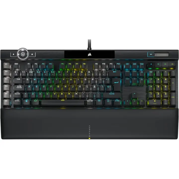 Corsair - K100 RGB Optical-Mechanical Gaming teclado Juego USB QWERTY Inglés, Español Negro CH-912A01A-ES - 1