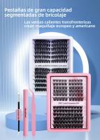 Kit de pestañas postizas de racimos: Juego de extensiones de pestañas de volumen ultra denso con aplicación de calor segmentada. - details 13