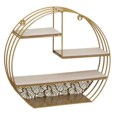 Factory Cuadros Estante de Pared Metal Dorado 40x10x36cm - Decorativo - 1