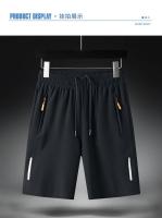 Shorts De Seda Para Hombre Verano Transpirables Skinny Deporte Playa Gimnasio Ligeros Color Sólido Pantalones Grandes - details 5