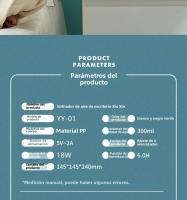 Ventilador USB Portátil con Humidificador 6 Velocidades - Mini Aire Acondicionado de Escritorio para Oficina/Dormitorio, 300ml Niebla Fría, 18W Bajo Consumo y Silencioso - details 13