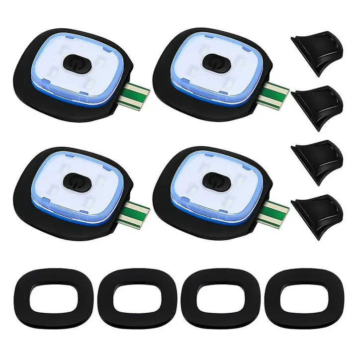 Usb Rechargeable Light For Led Knit Beanie Hat, 4 Pieces, Strong Medium And Weak Light Mode Led Hat - 1