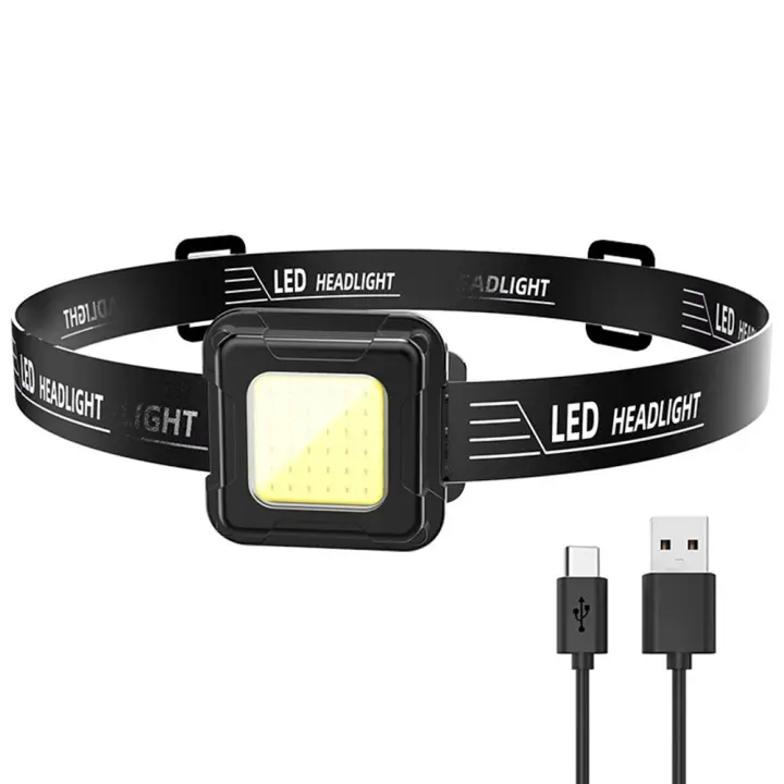 Linterna Frontal Multifuncional Mini COB LED Recargable Por USB Con Ángulo Ajustable Para Pesca Nocturna Y Uso General - 1