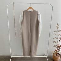 Vestido Wrap Vintage REALEFT Para Mujer Con Cinturón Manga Larga Cuello Redondo Adecuado Para Oficina Estilo Elegante Talla Regular Longitud De Pierna - details 26
