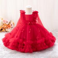 Vestido De Princesa Para Niñas Sin Mangas Vestido De Boda De Malla Con Mariposa Tridimensional Vestido De Cumpleaños De Fiesta De Noche Para Bebés De 1-5 Años - details 4