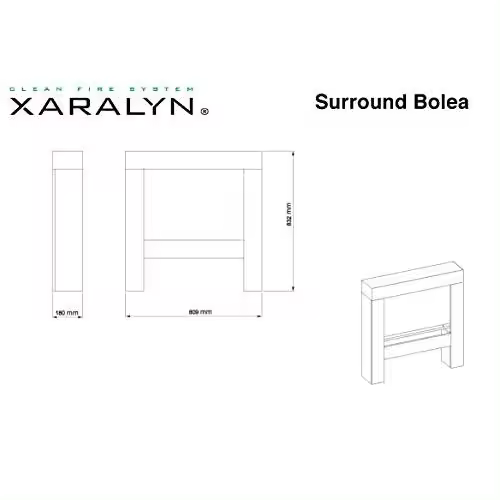 Xaralyn Bolea Robust Marco De Madera Mdf Para Chimenea De Pie Blanco - 1