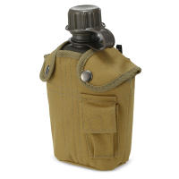 Botella De Agua Para Camping Y Senderismo 1L Con Tapa Resistente Al Impacto Y Desgaste Material De Aluminio Negro Marrón Y Rojo Para Supervivencia En Exteriores - details 22