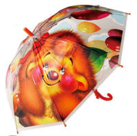 J.S ONDO Paraguas Transparente Bastón Plegable, 50cm Cerrado de NIÑO O NIÑA, Automático, 8 Varillas Resistente Al Viento,DIBUJO ANIMADO CON SILVATO - details 5