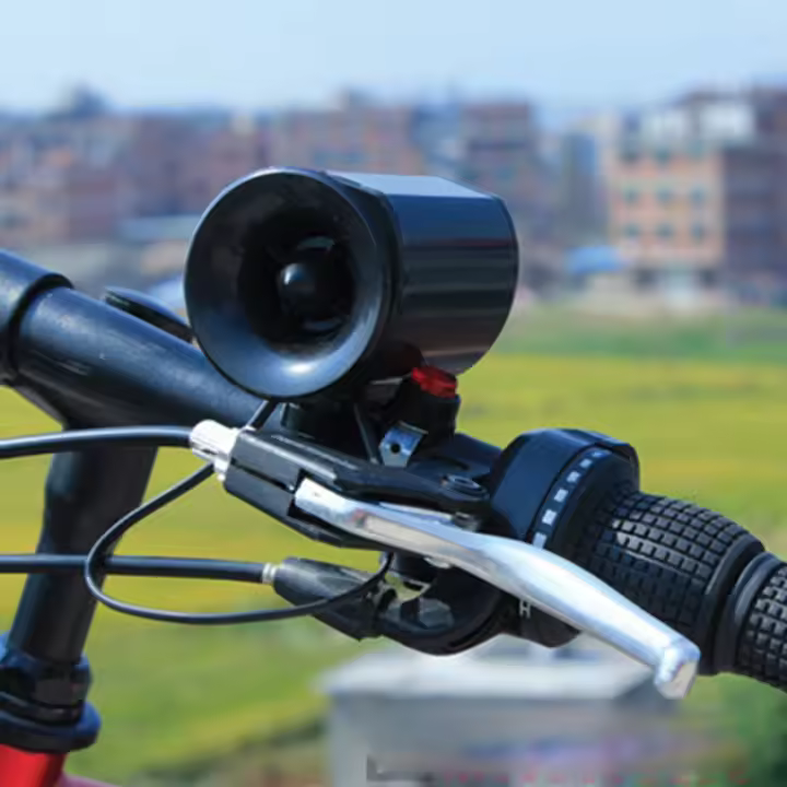 Bocina De Bicicleta Electrónica Negra Altavoz Sirena De Alarma Fuerte Sonido 6 Bikes Campana Ordinaria Para Vehículos - 1