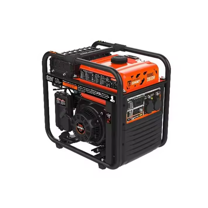Genergy Rodas Generador eléctrico monofásico abierto con motor de 4 tiempos de 3,8 kW 13025 - 1