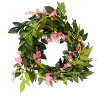 2Pcs Vinatera Artificial De Lienzo De Seda Para Boda Arco Floral Fiesta Exterior Decoración De Hogar Verde Natural - details 7