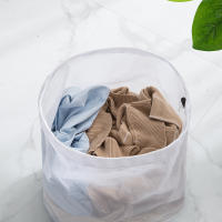 Bolsa De Ropa Con Cierre De Cordón Para Lavandería Organizador De Ropa Sucia En Malla Bolsa De Lavado Coarse Net Estilo Moderno Material Poliéster - details 13
