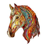 Rompecabezas De Madera En Forma Irregular De Caballo Juego De Puzzle Personalizado Para Adultos Juego Familiar Interactivo Regalo Único Y Elegante - details 3