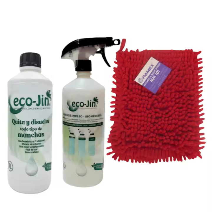 PACK ECOJIN ORIGINAL DE LABONCLER CON DIFUSOR A ELEGIR + PAMEX Manopla Microfibra. Fabricada con microfibra 100% ecológica, esta manopla ofrece una limpieza suave y eficiente para su hogar, vehículo o cualquier otra superficie. ECO JIN LABONCLER - 1