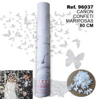 PACK DE 12 CAÑONES DE CONFETI CON FORMA DE MARIPOSAS 80CM SINI - details 0