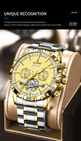 Reloj Mecánico Para Hombre GLENAW 2024 Resistente Al Agua Luminoso Acero Inoxidable Con Fecha Calibre Automático Skeleton Fashion - details 2