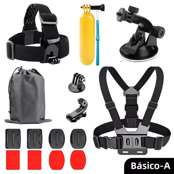 Accesorios Para GoPro Set De Montura Negra Compatible Con Hero13 12 11 10 9 8 7 6 5 4 3 Cámara de Acción Yi 4K Mijia Sjcam - 1