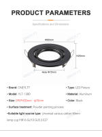 Soporte De Luz LED Blanco/ Negro Ajustable Para Bombilla MR16 GU10 Holder De Luz Térmica Revestida De Aluminio Para Iluminación Requedada - details 6