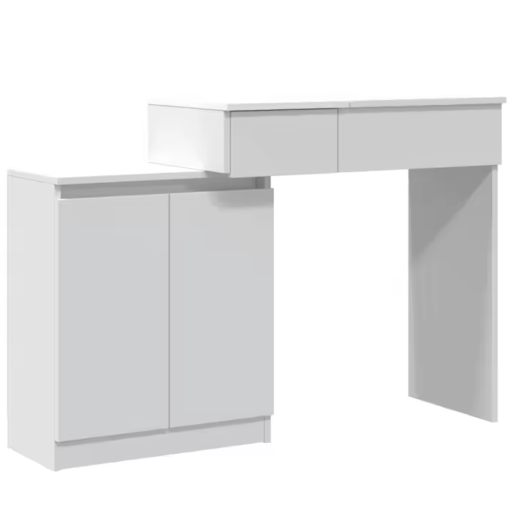 Tocador con luces LED blanco 115x37x110,5 cm - 1
