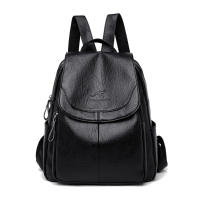 Mochila blanca de cuero para mujer, morral escolar de gran capacidad para viaje - details 14