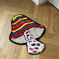 Alfombra Antideslizante De Setas Coloridas Alfombrilla De Cocina Y Dormitorio Hecha a Mano Alfombra De Poliéster Para Entrada Sala De Estar Decoración Del Hogar - details 1