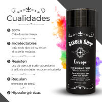 Barber Shop Europe - FIBRAS CAPILARES  X2 - Microfibras Capilares - Fibra Capilar para Más Densidad y Disimular Calvicie - Polvos Pelo Hombre y Mujer - details 1
