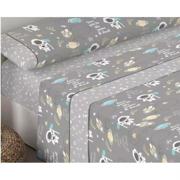 JIMENÉZ HOME - Juego de Sabanas Verano Infantiles 90x190/200cm - 50% Algodón 50% Poliéster - 3 Piezas Bajera, Encimera, 1 Funda de Almohada - GRAN CALIDAD - 1