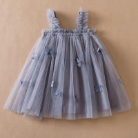 Vestido De Princesa Para Bebé Niña Verano 2024 Con Mariposa 3D Vestido De Cumpleaños De Tul Para Niñas Crianza Ropa Infantil 1-5Años - details 1