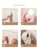 1pc   de basura   en la pared, gran capacidad  ,     horizontal con  , delgado y accesorios de cocina de basura, para   y baño detalles 0