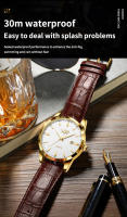 Reloj De Pulsera De Cuero Marrón LIGE Para Hombre Estilo Militar Deportivo Cuarzo Resistente Al Agua Cronógrafo Casual Reloj Masculino - details 8
