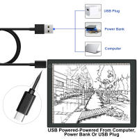 Pad De Dibujo LED Ultrafino A4 Portátil Con Cable De Alimentación USB Luz Tracer Dimmer Para Arte Y Trabajar Con Papel - details 1